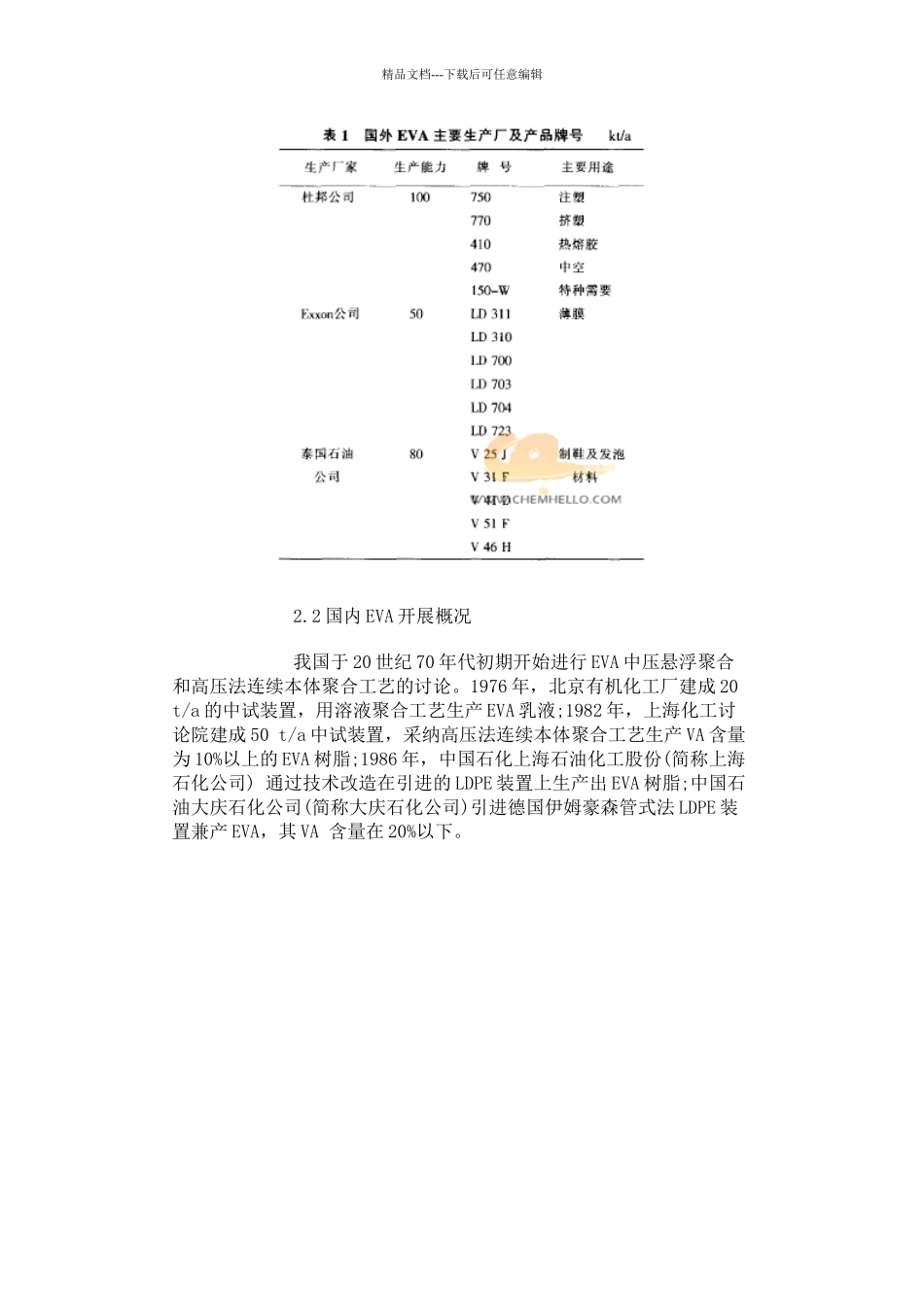 国内外EVA产品的发展及市场应用概况_第2页