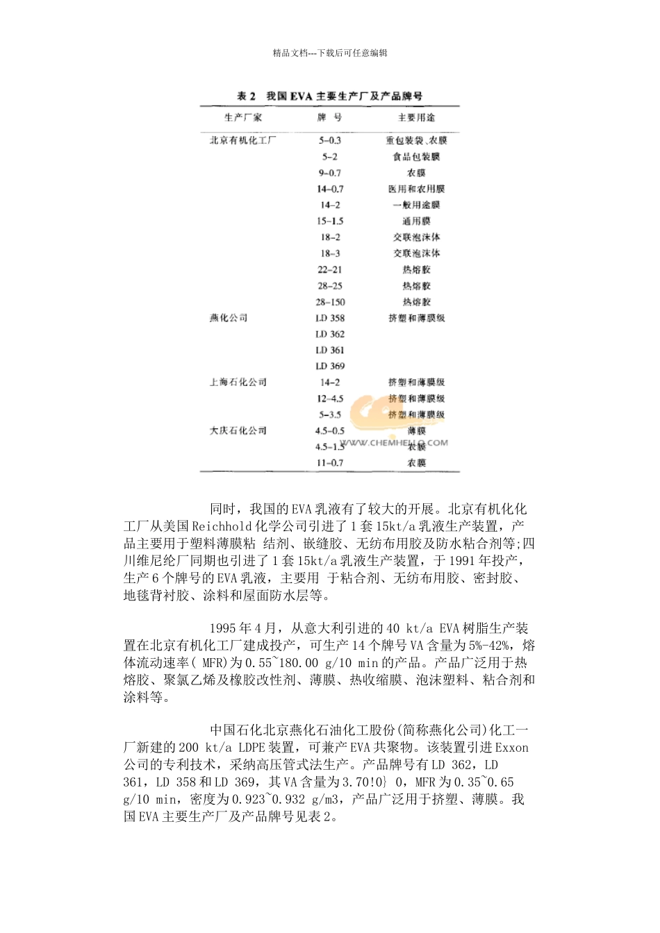 国内外EVA产品的发展及市场应用概况_第3页