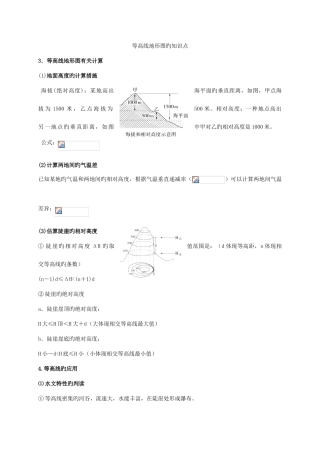 2025年等高线地形图的知识点