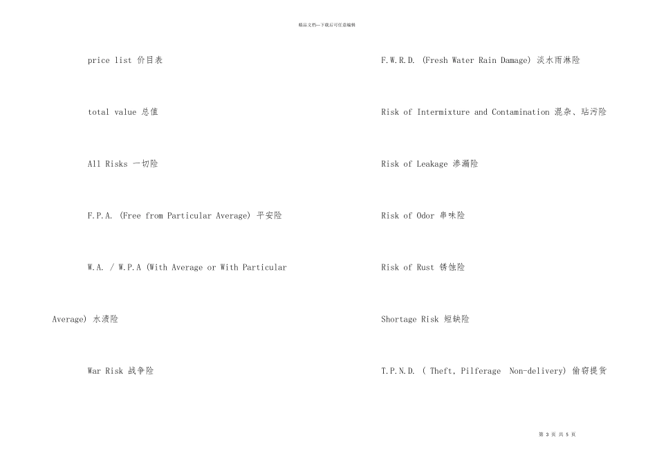 国际贸易术语及贸易机构词汇_第3页