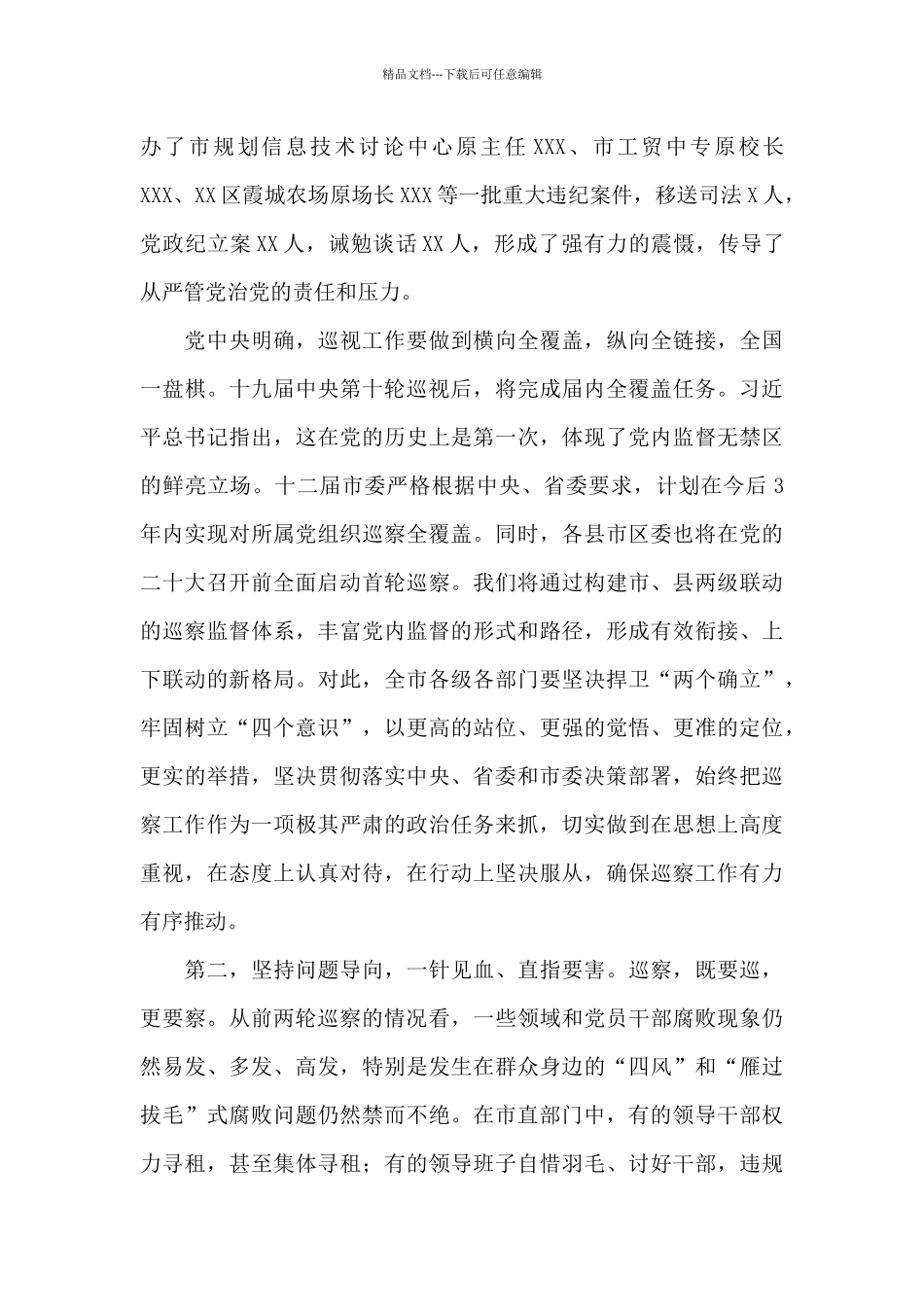 在2024年全市巡察动员会上的讲话提纲_第3页