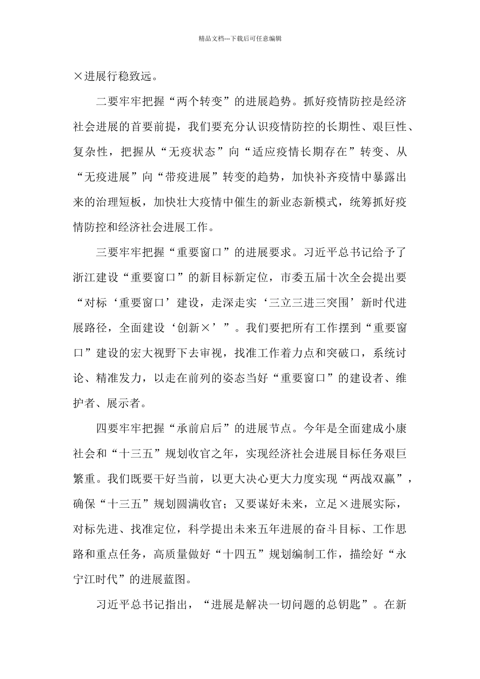 在2024年区委全会上的个人意见发言_第2页