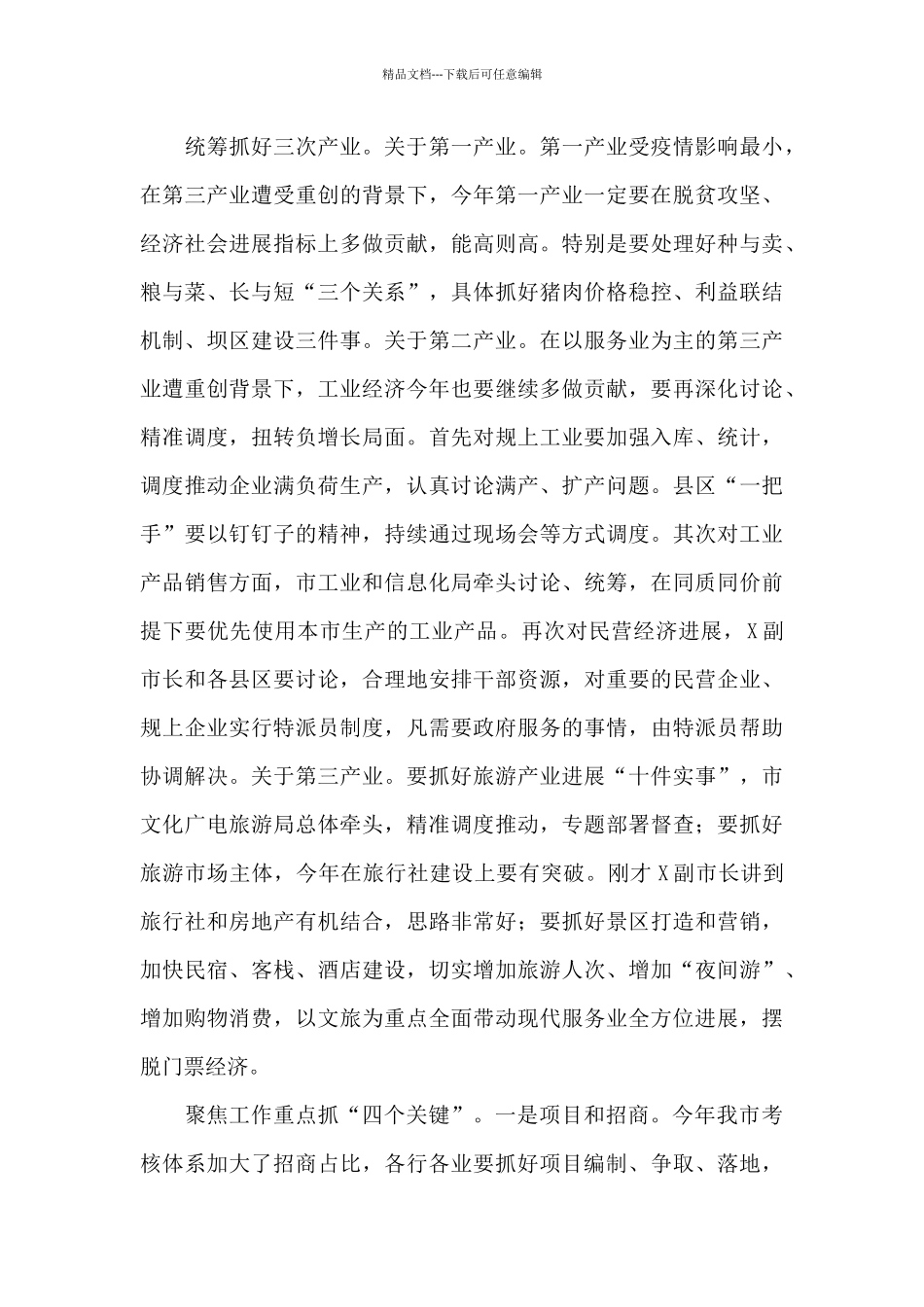 在2024年市人民政府常务会议上的发言_第3页