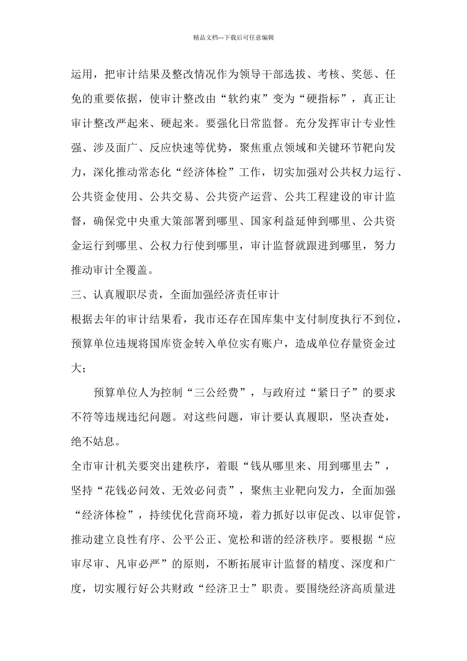 在X市审计工作会上的讲话_第3页