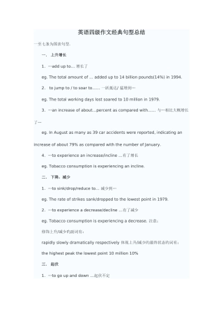2025年英语四级作文句型总结