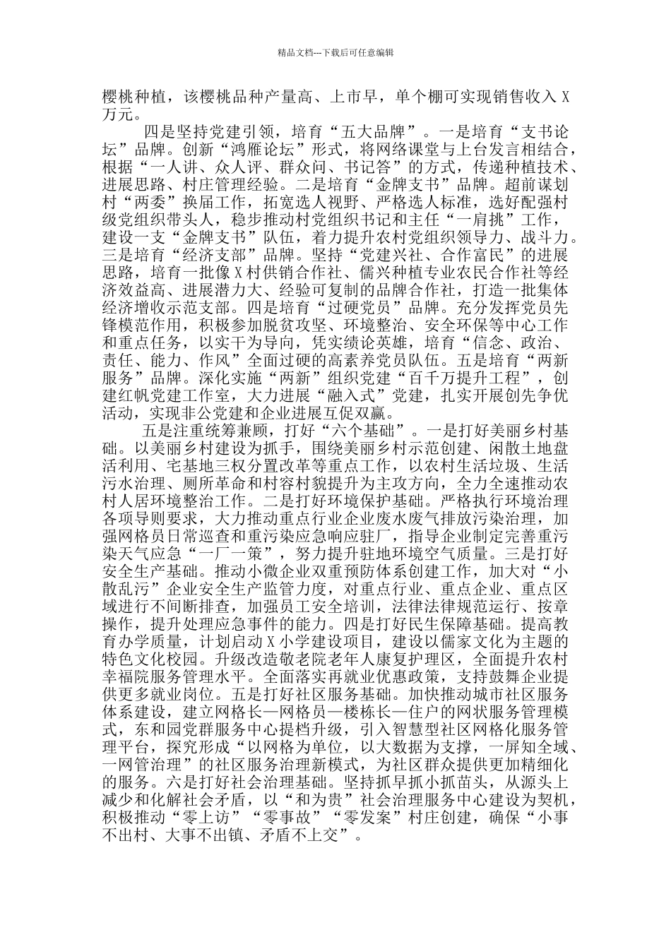 在乡镇座谈会上的汇报材料_第3页
