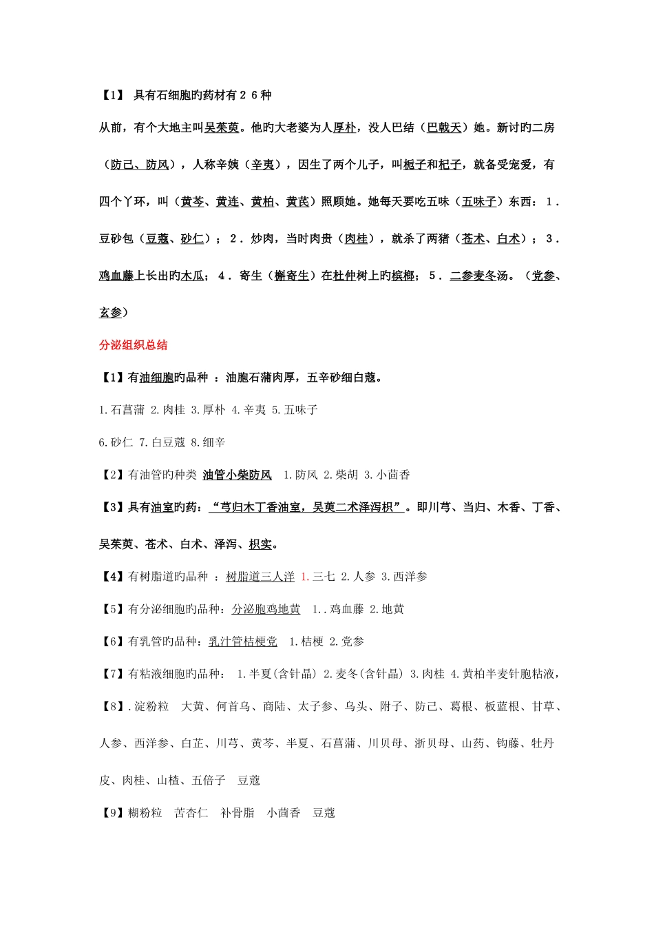 2025年执业药师考试中药鉴定学考点重点总结_第1页