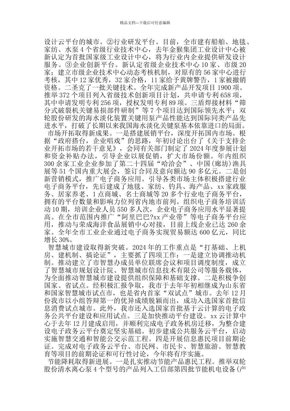 在全2024年经信工作会议上的发言提纲_第2页