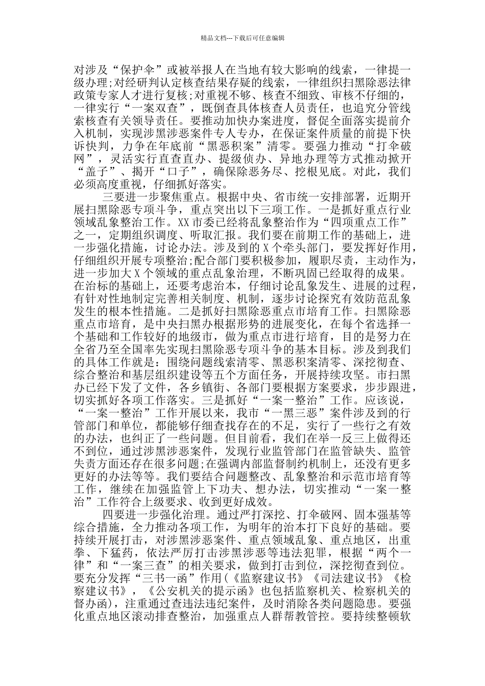 在全市扫黑除恶专项斗争推进会议上讲话_第3页