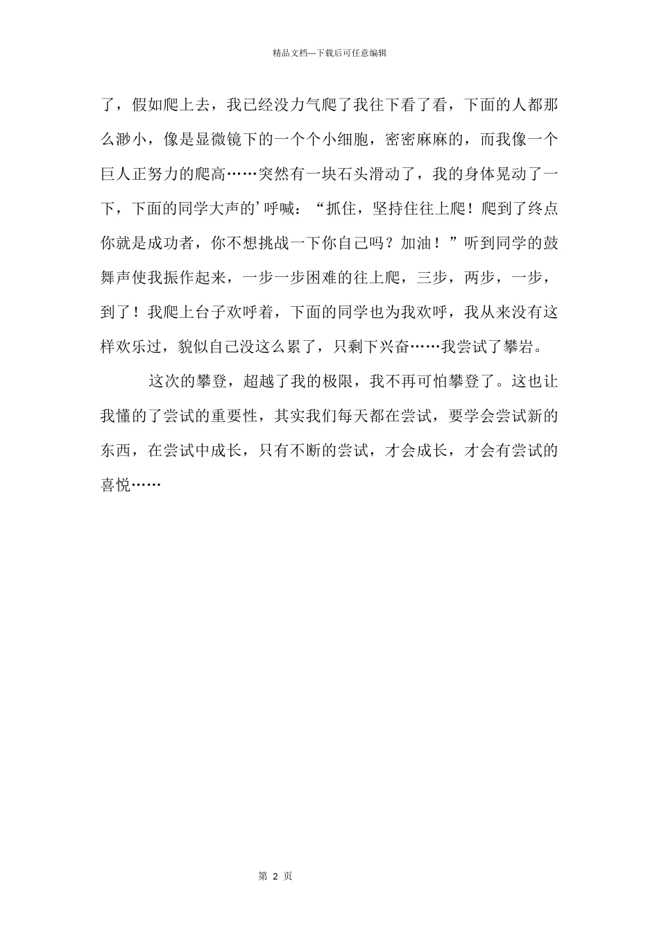 在尝试中成长500字_第2页