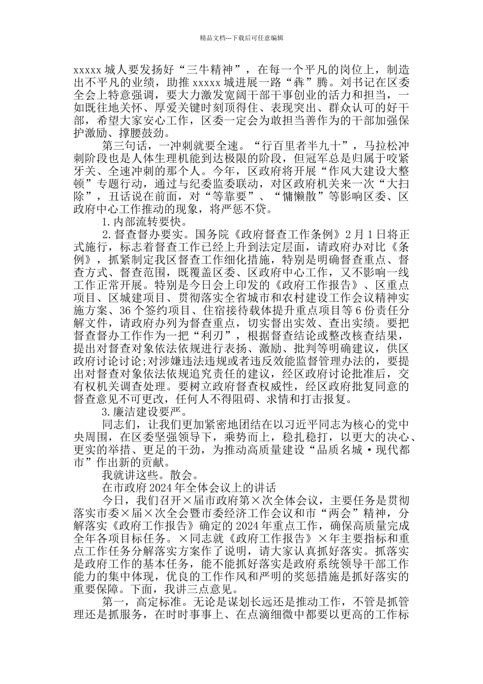 在市政府2024年全体会议上的讲话_第3页