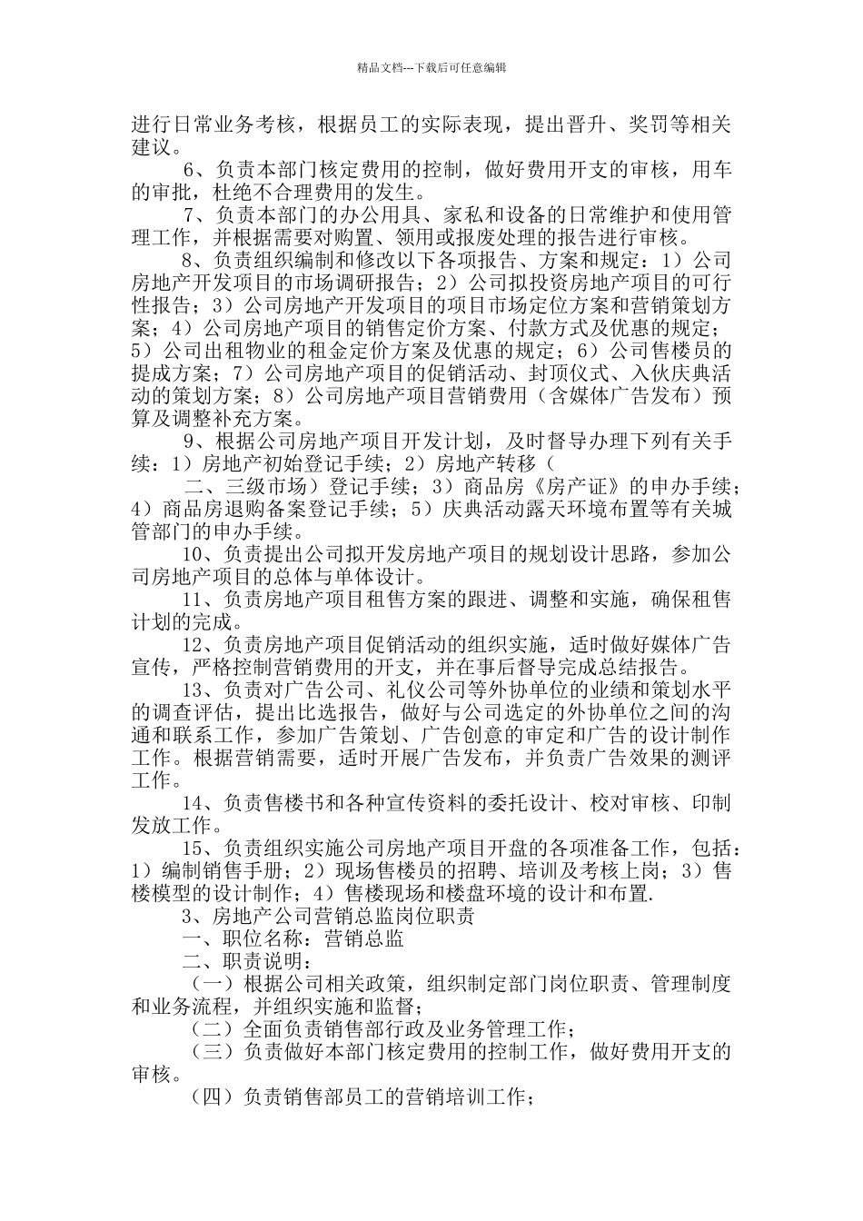 地产审计总监岗位职责_第3页