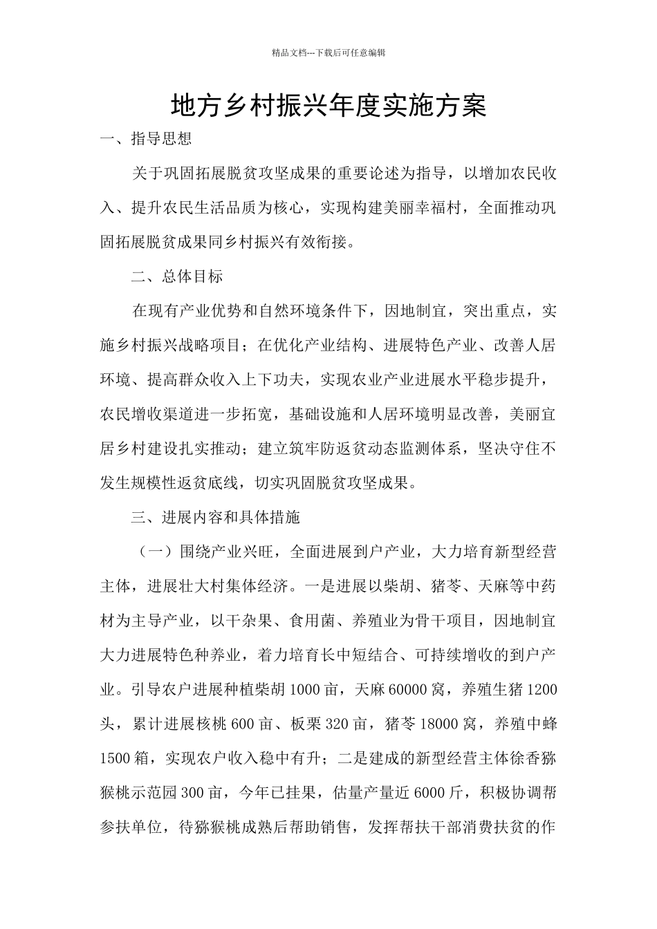 地方乡村振兴年度实施方案_第1页