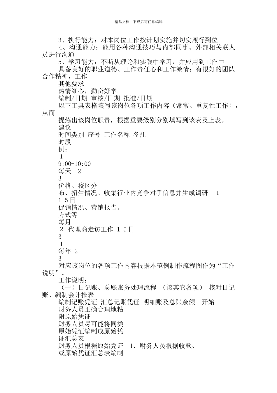 场馆营销专员岗位职责_第3页