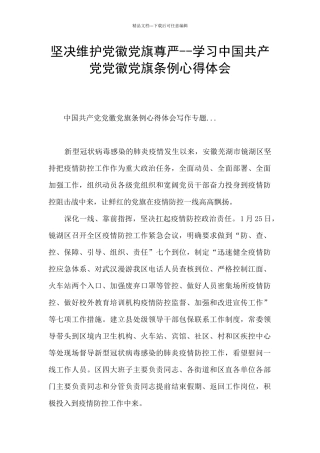 坚决维护党徽党旗尊严