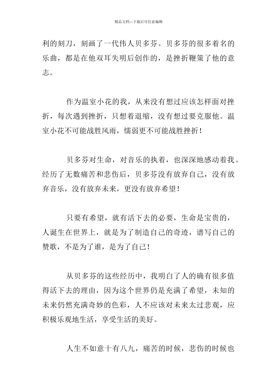 坚强成就贝多芬九年级作文_第2页