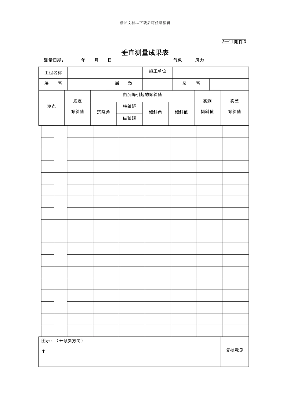 垂直测量成果表_第1页