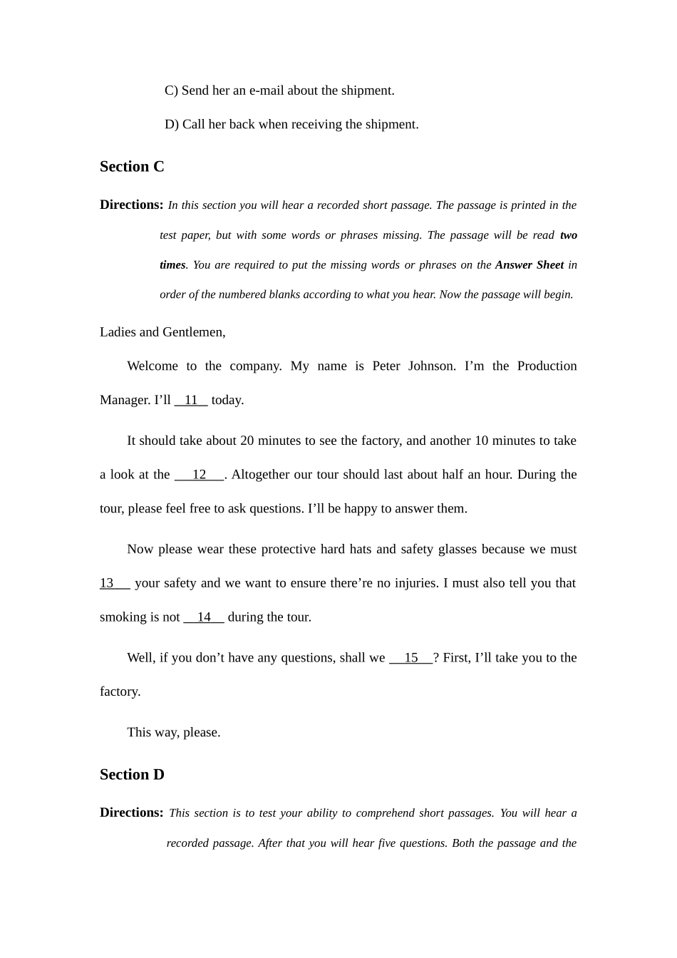 2025年级高等学校英语应用能力考试真题_第3页