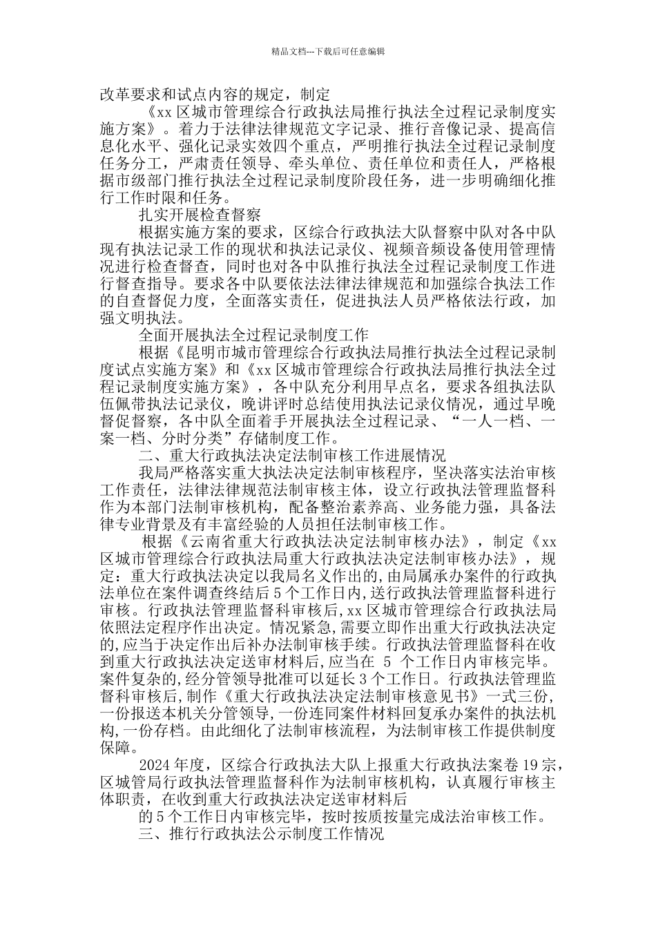 城管局法治建设工作自检自查报告_第3页