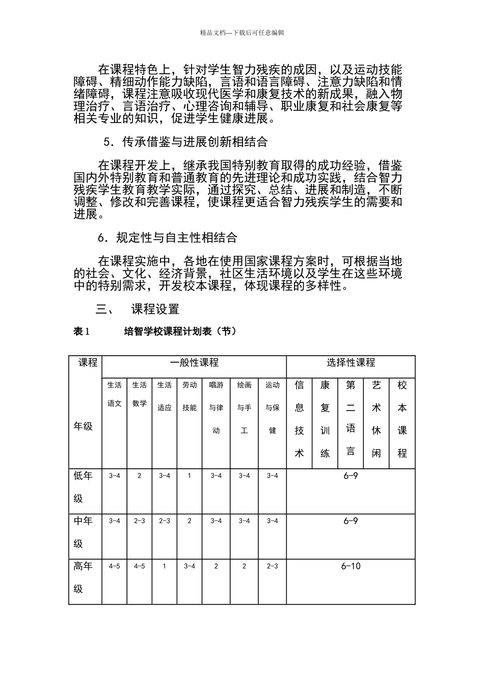 培智学校课程设置实验方案_第2页