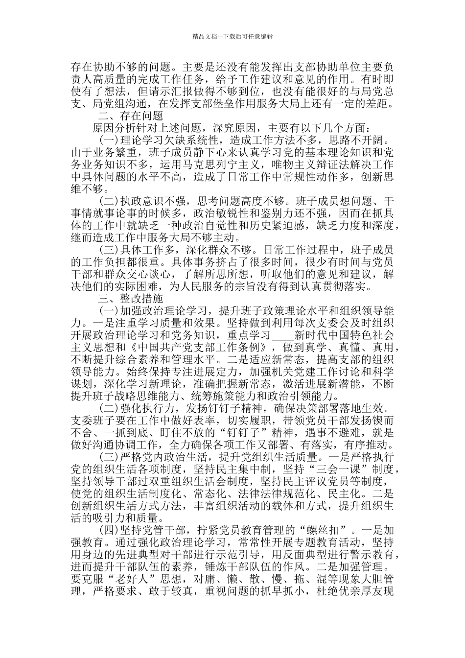 基层党支部对照检查材料_第2页