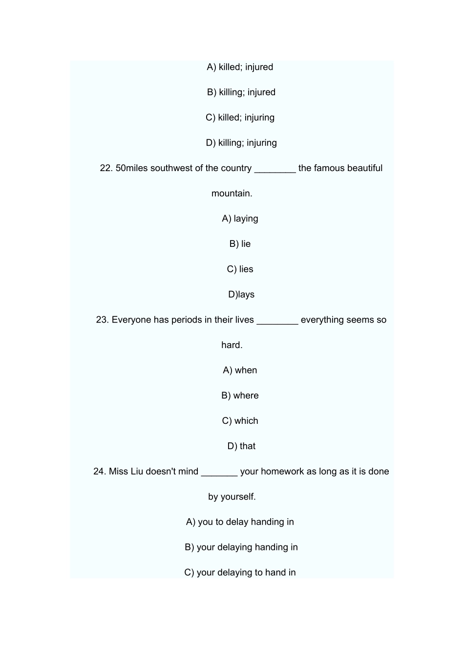 2025年英语三级考试模拟试题及答案_第3页