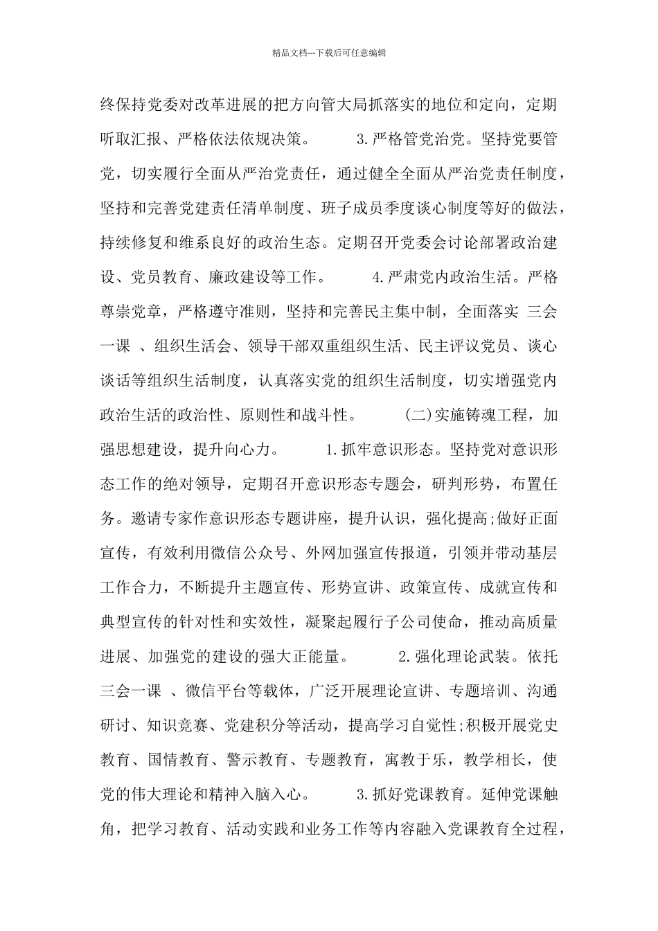 基层集体党建计划报告_第2页