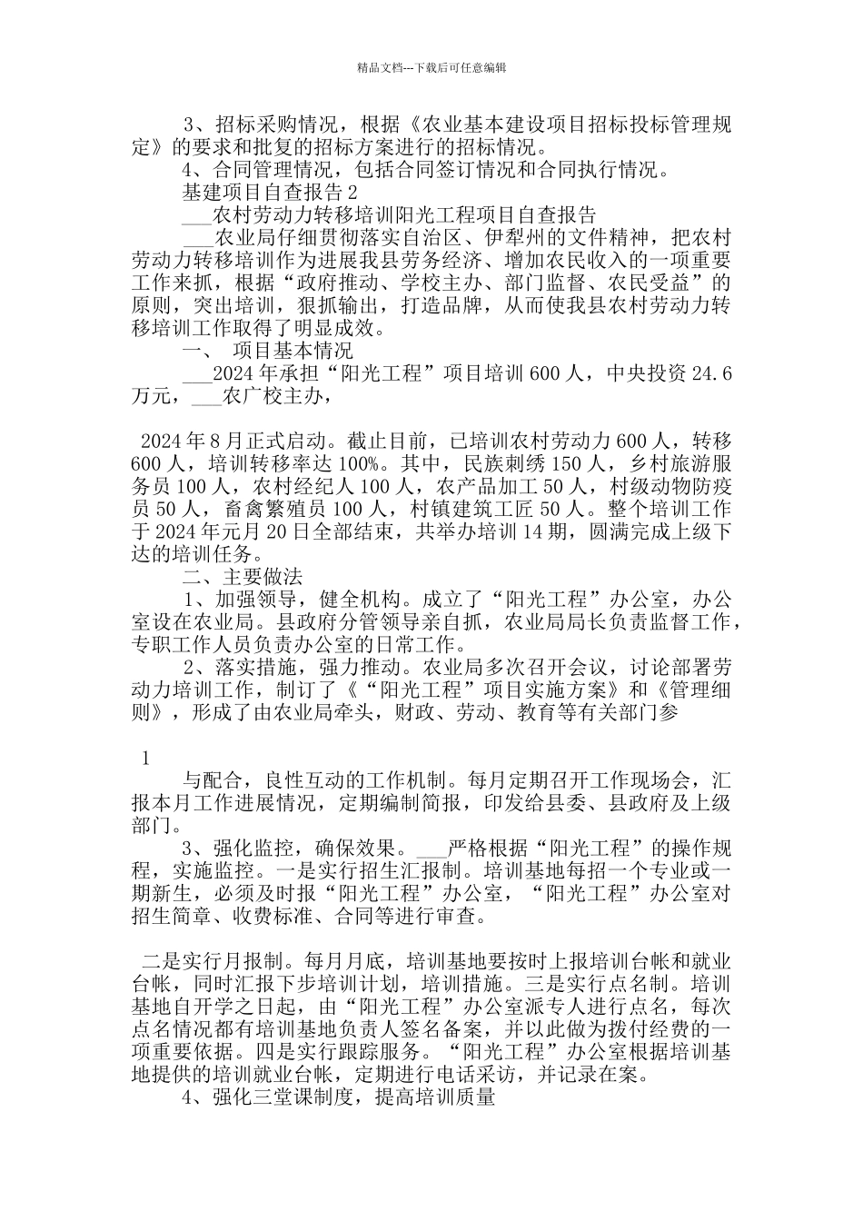 基建项目自查报告5篇_第2页