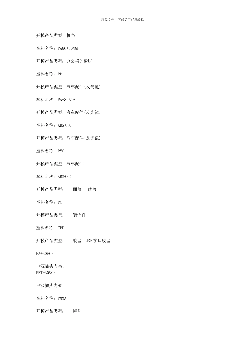 塑料缩水率收集_第3页