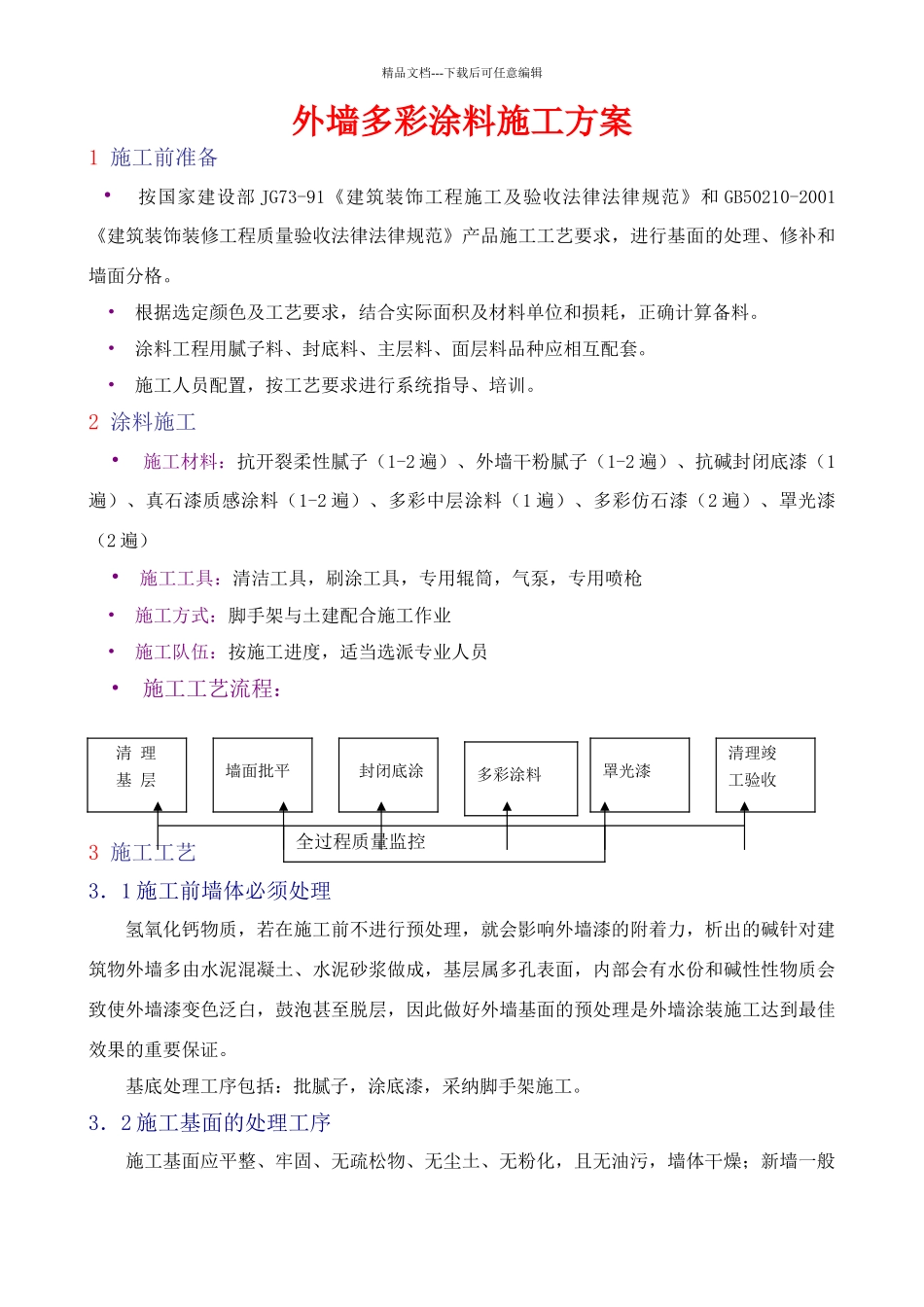 多彩涂料施工方案_第1页
