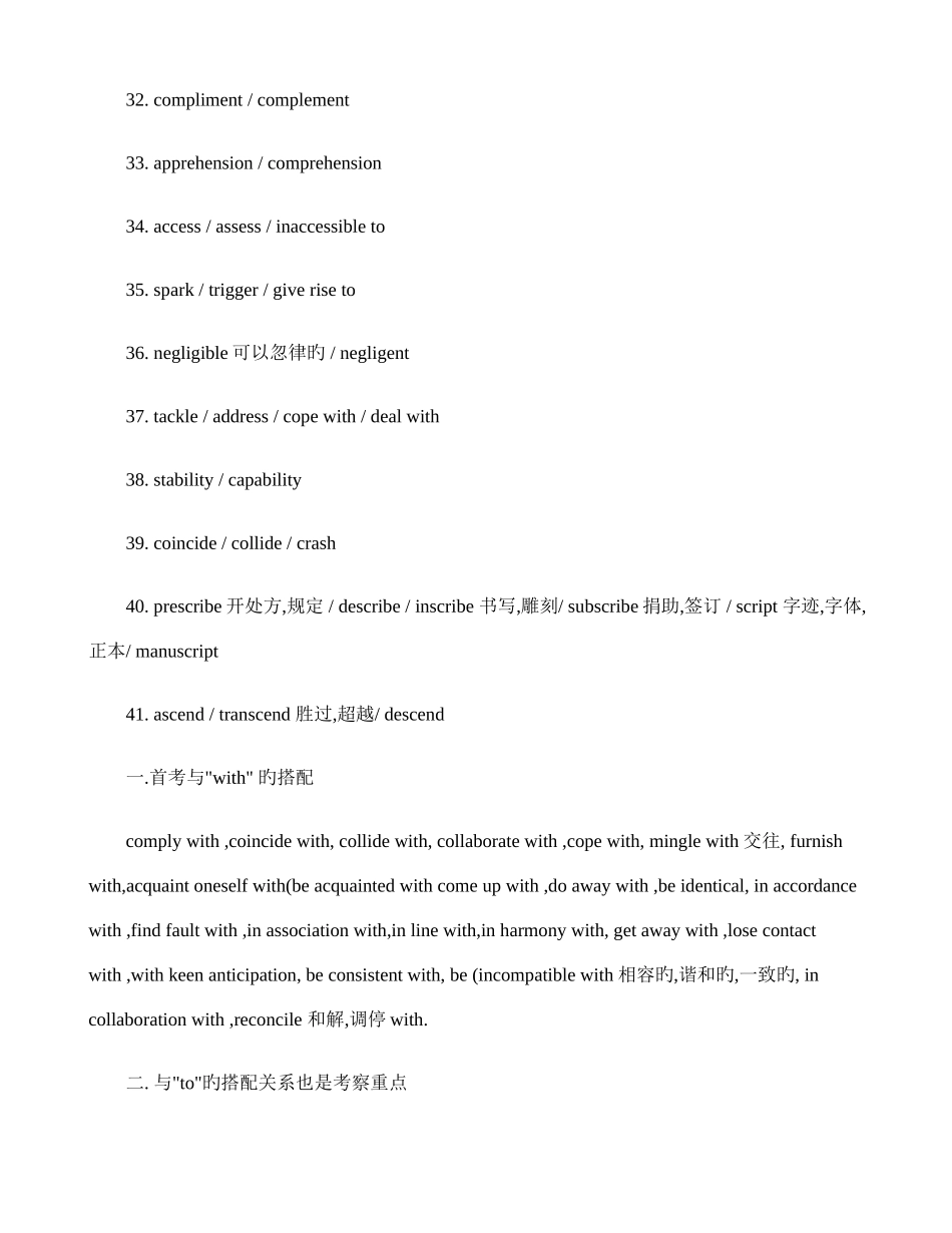 2025年英语六级考试重点词汇精_第3页