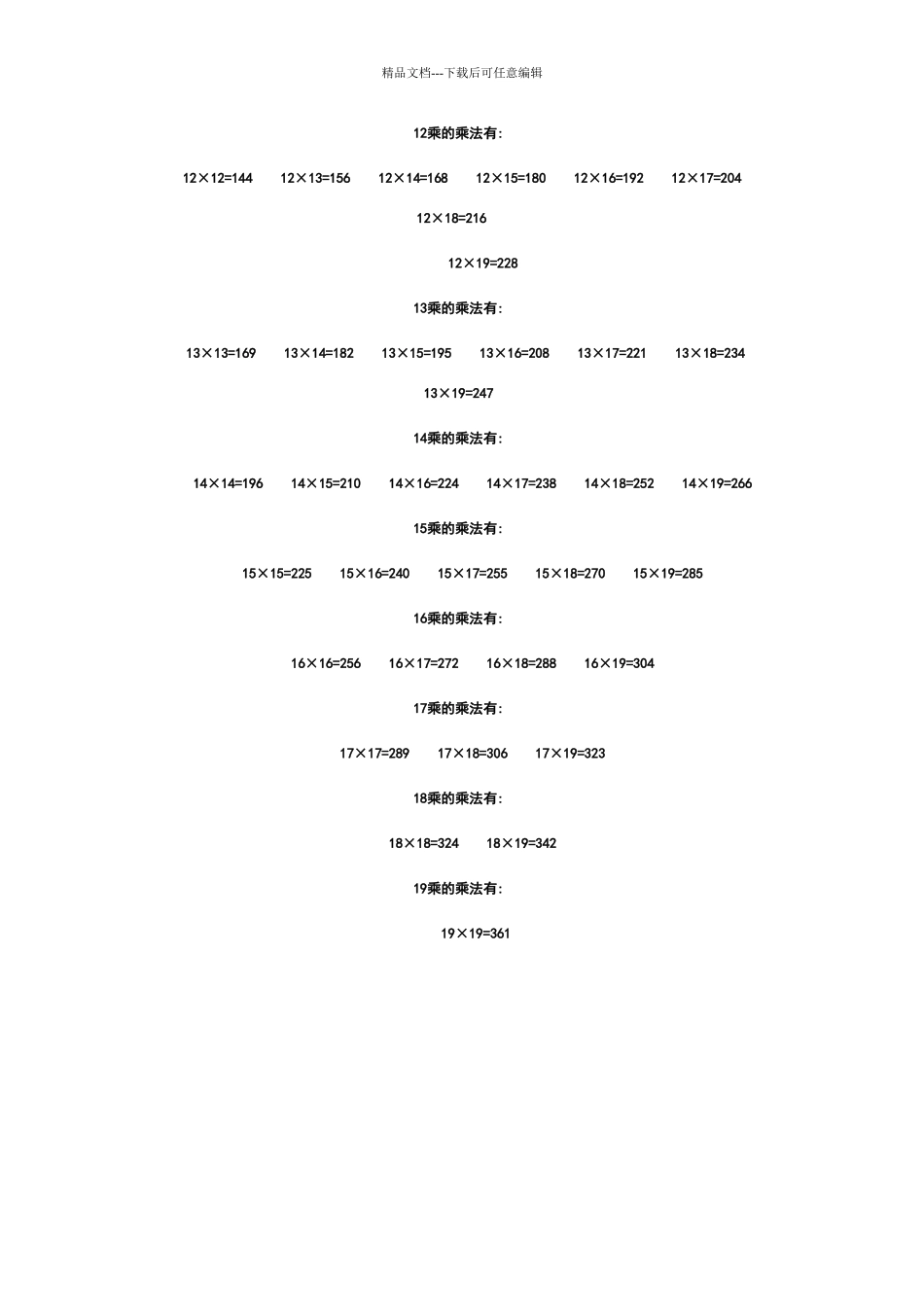 大九九乘法口诀表_第3页