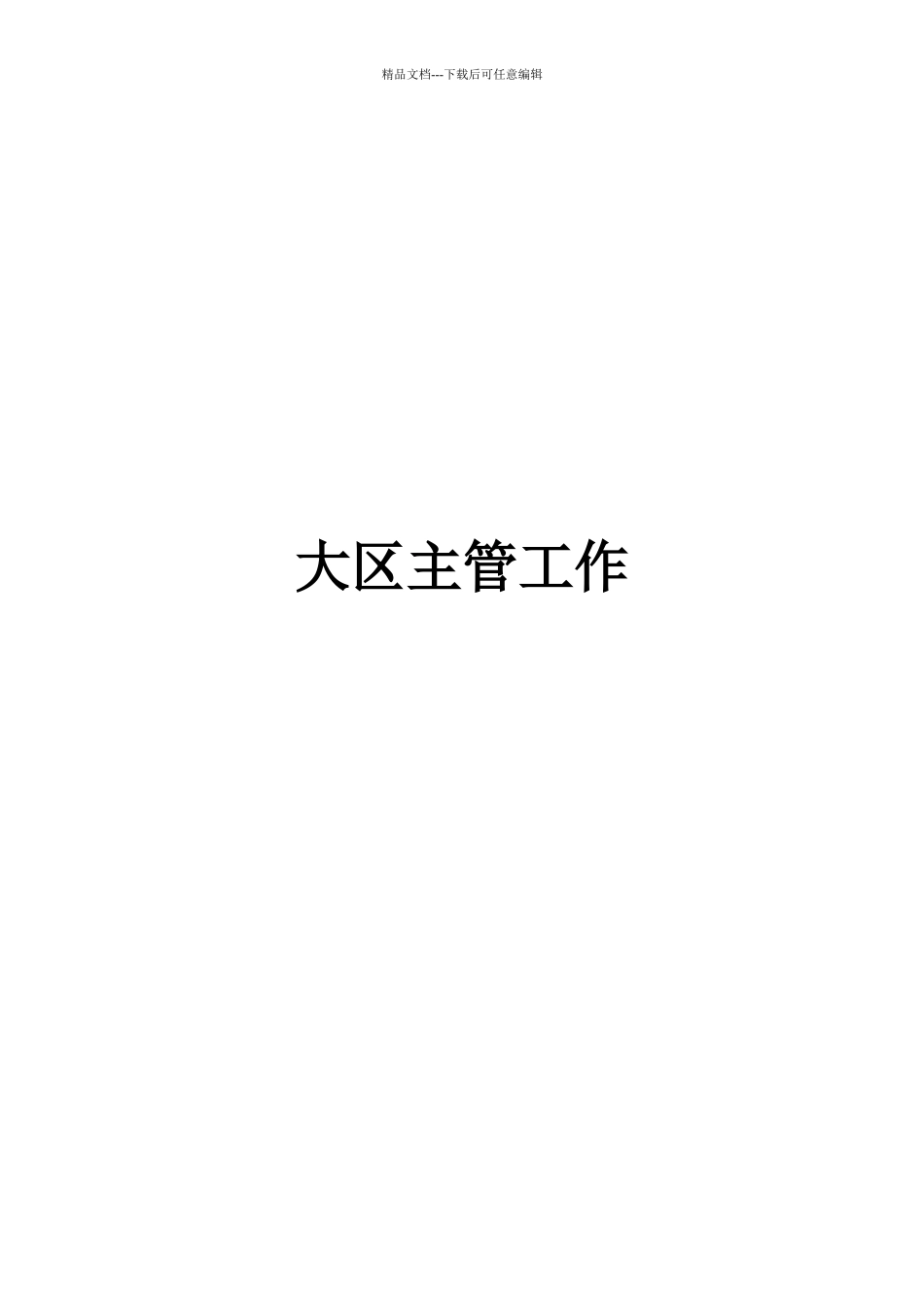 大区主管工作手册_第1页