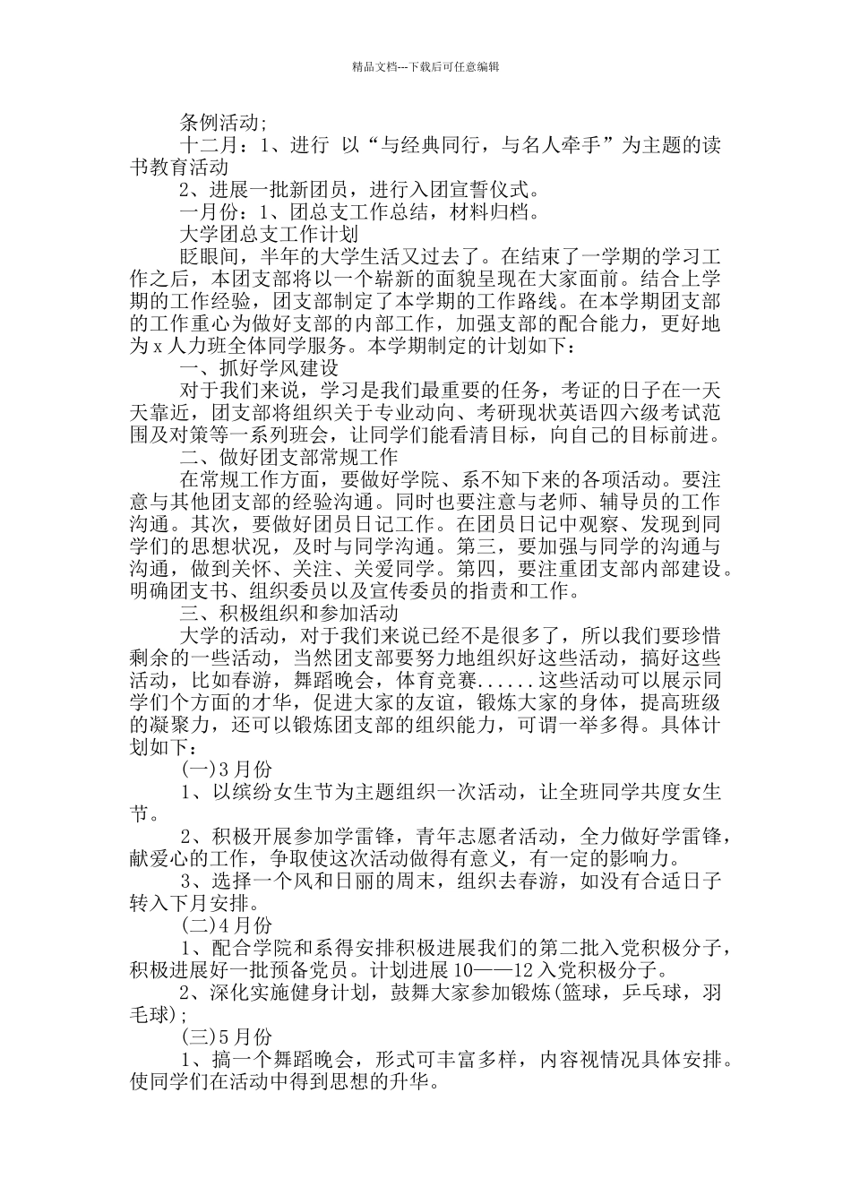 大学团总支工作计划_第3页