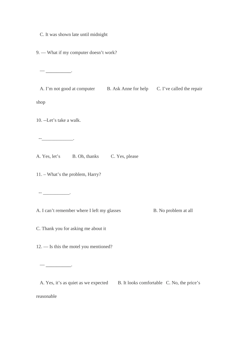 2025年英语II中央电大期末复习资料交际用语与词汇篇_第3页
