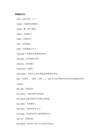 2025年小升初特殊疑问句专项