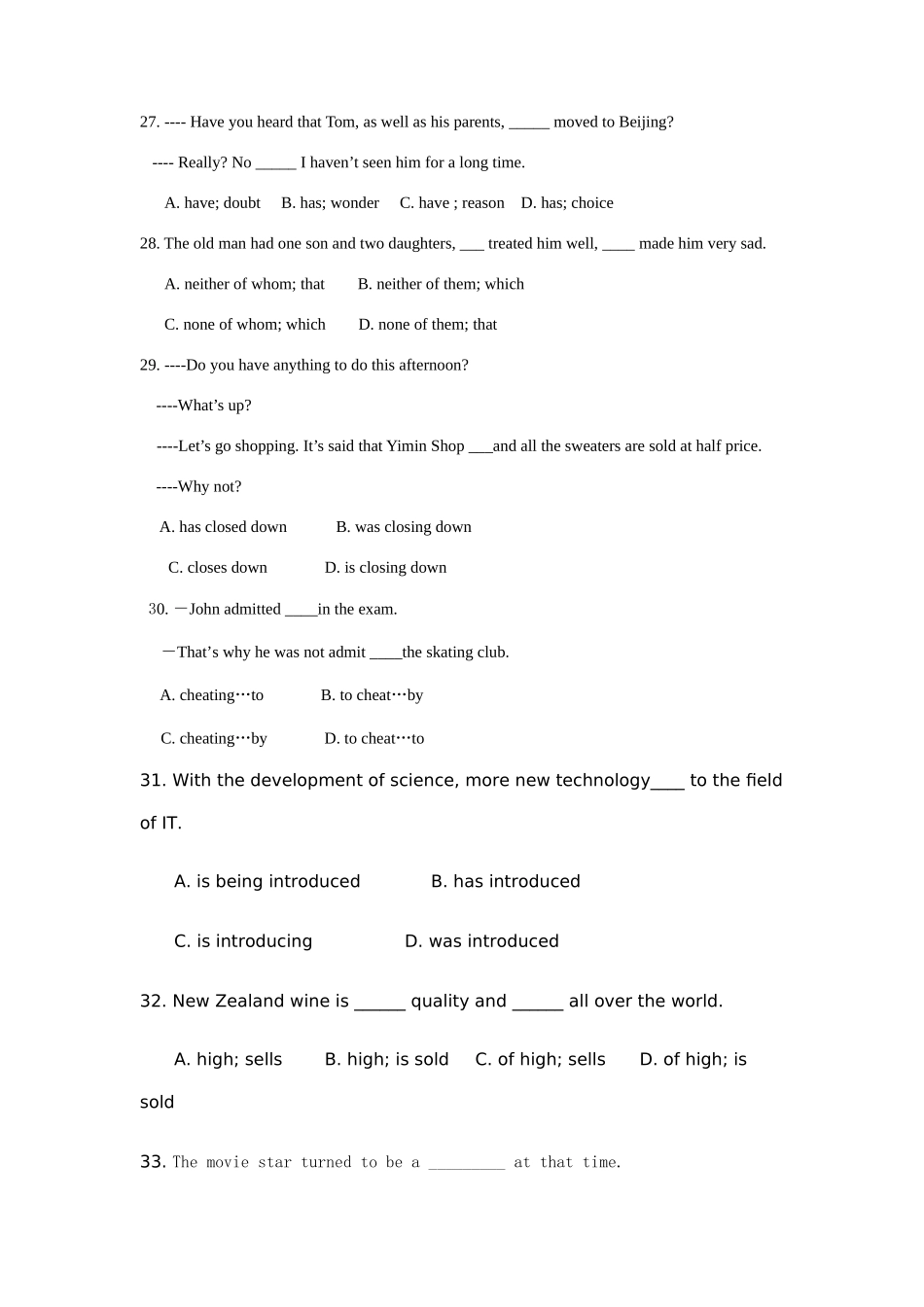2025年山东职业学院单招英语模拟试题含答案解析_第2页