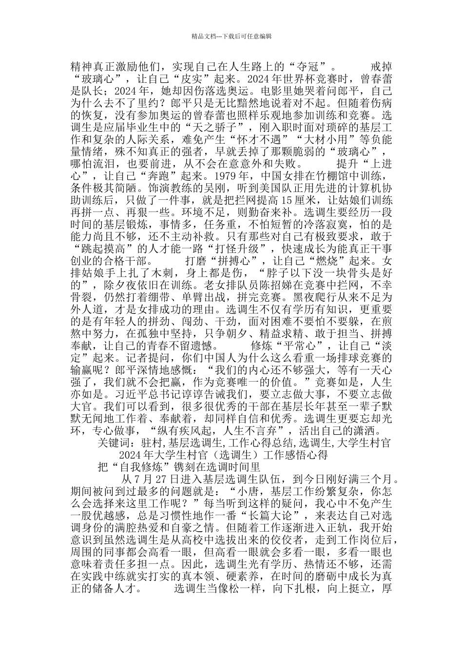 大学生村官工作心得_第3页