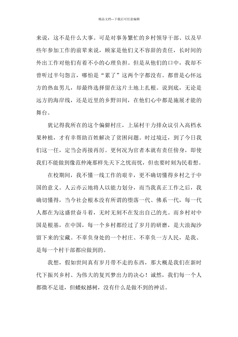 大学生村干部的工作总结_第2页