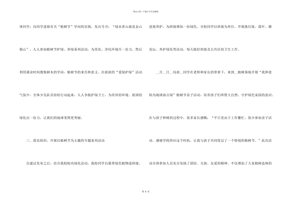 大学生植树节主题活动总结2024年5篇_第2页