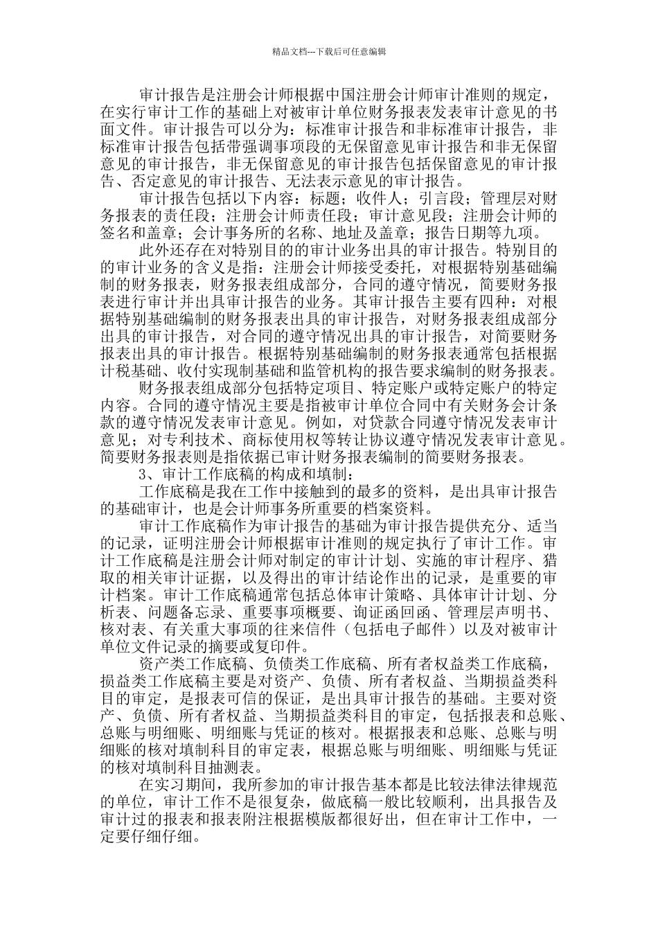 大学生的审计实习报告1000字_第2页