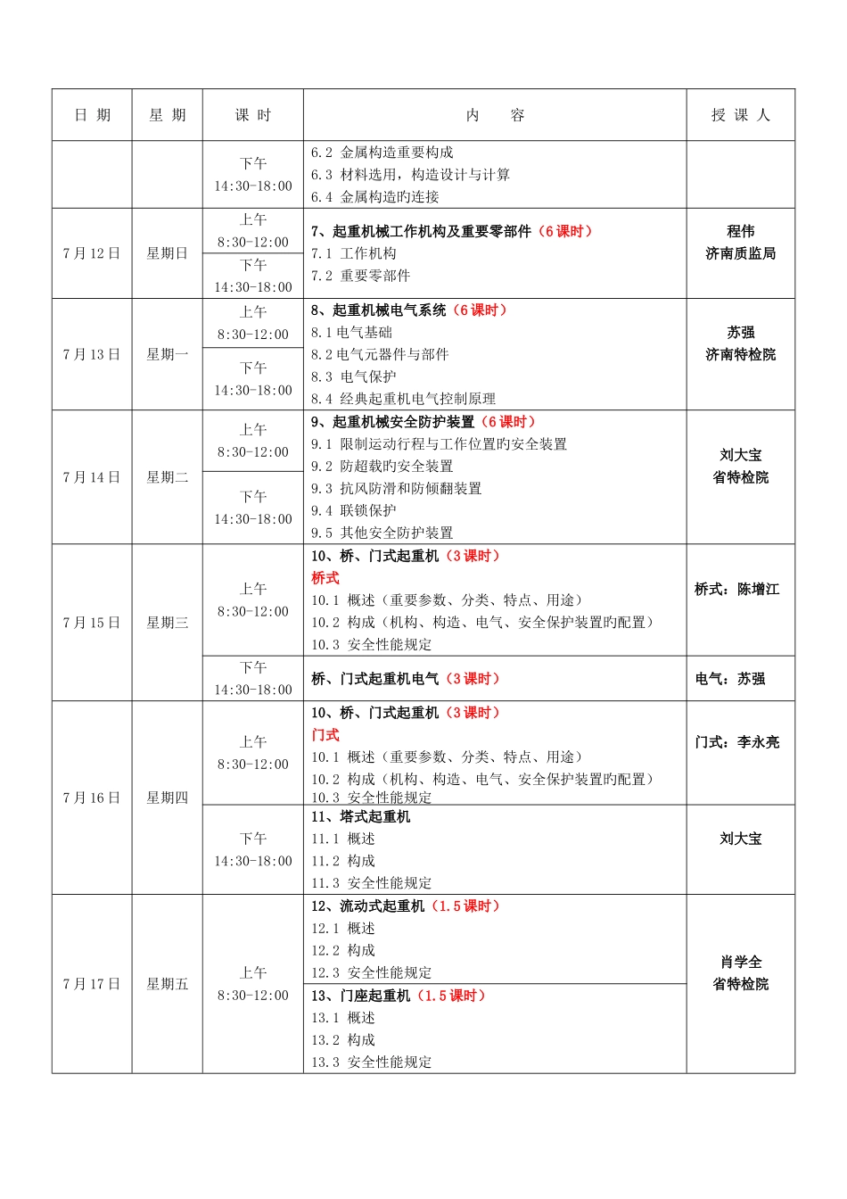 2025年起重机械检验员取证考核及相应专业培训活动日程安排山东_第2页