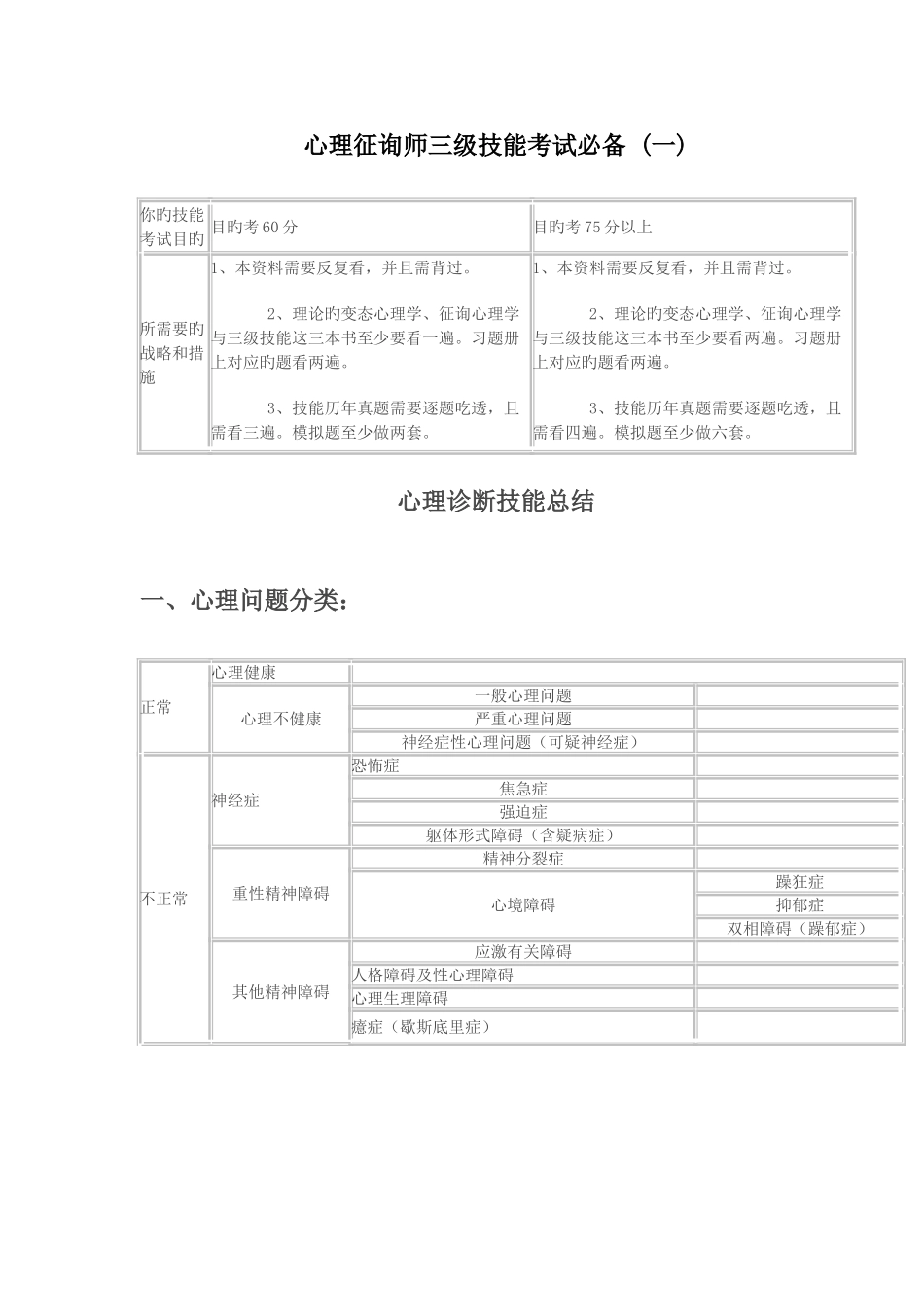 2025年心理咨询师三级技能考试一_第1页
