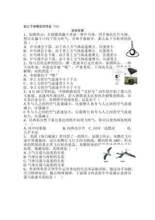 2025年九年级物理下册知识点活页作业