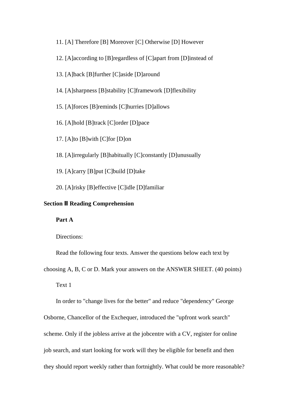 2025年考研英语一真题及答案打印_第3页