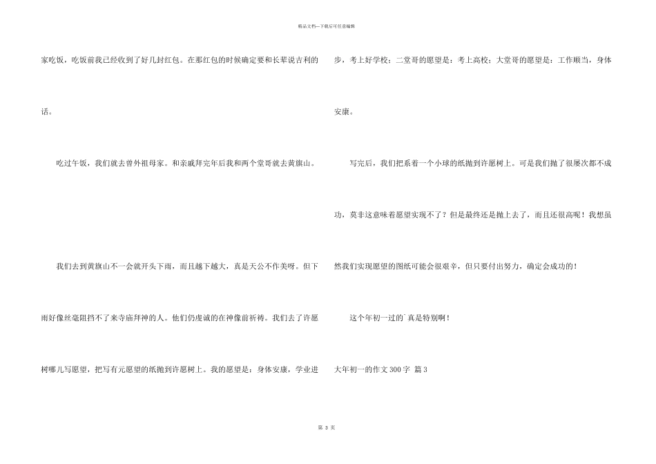 大年初一300字集锦9篇_第3页