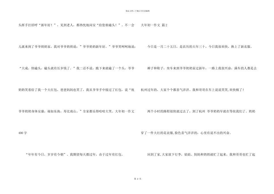 大年初一汇总10篇_第2页