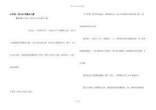 大年初一的300字集合9篇