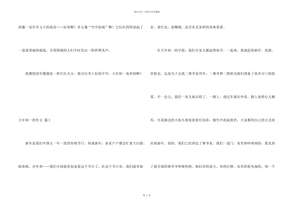 大年初一的集锦6篇_第3页