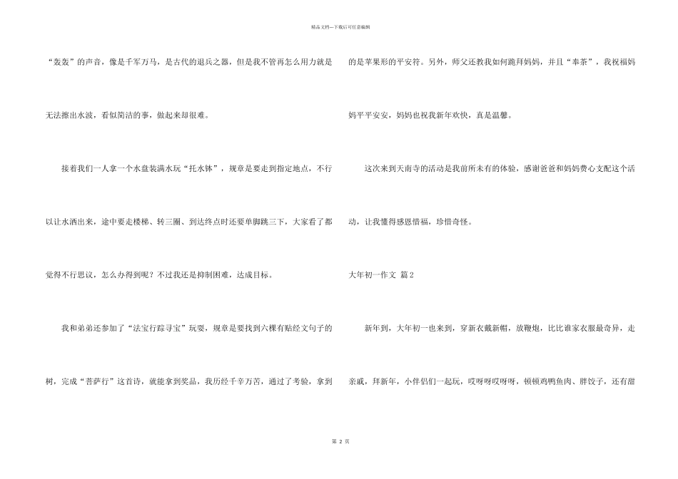 大年初一集锦8篇_第2页